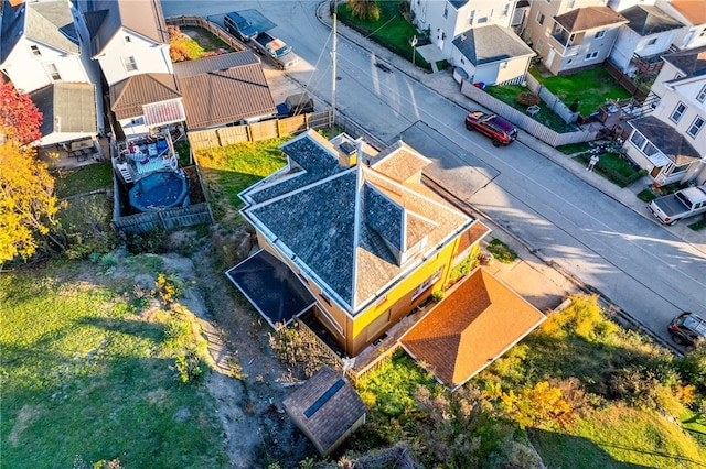 drone / aerial view featuring a residential view