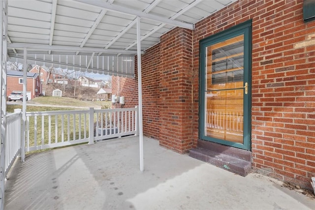 view of patio / terrace with a residential view