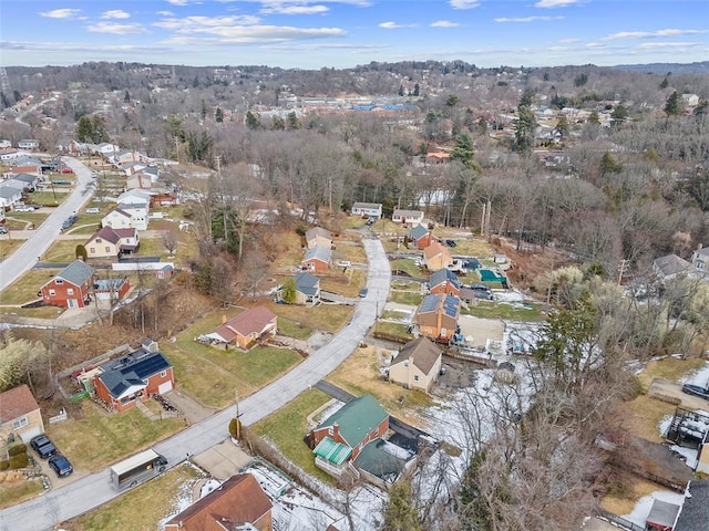 bird's eye view with a residential view