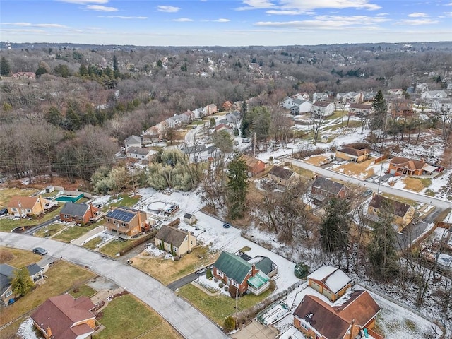 drone / aerial view with a residential view