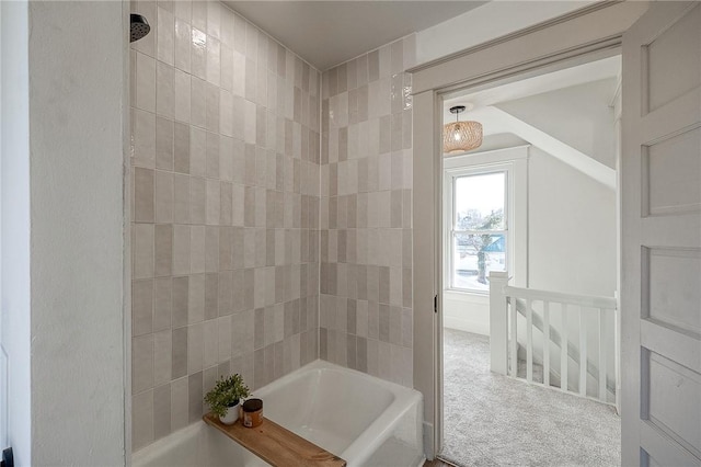 bathroom with shower / washtub combination