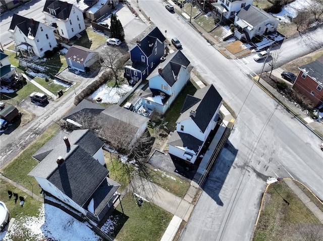 drone / aerial view with a residential view