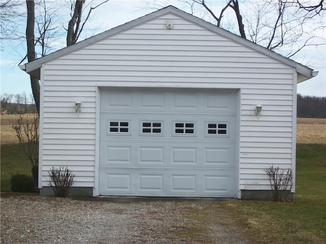 garage with driveway