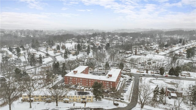 view of snowy aerial view