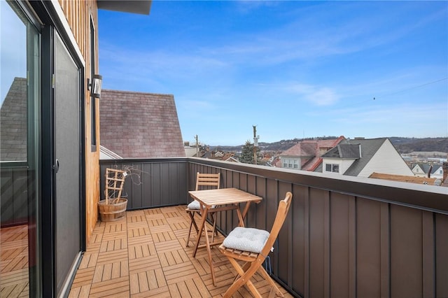 balcony featuring a residential view