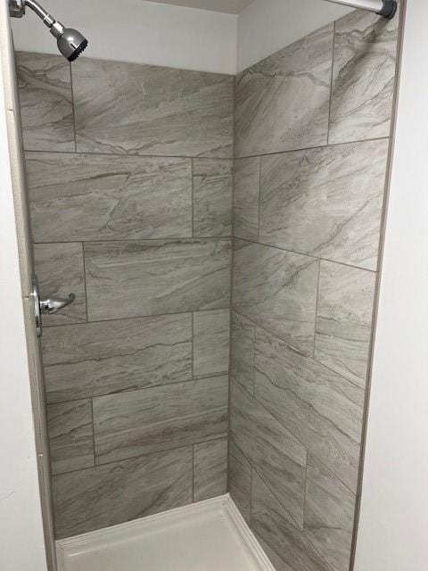 bathroom with a stall shower