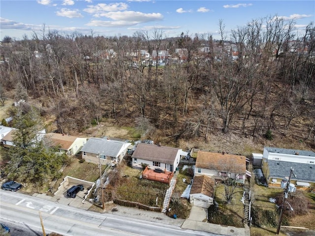 drone / aerial view with a residential view