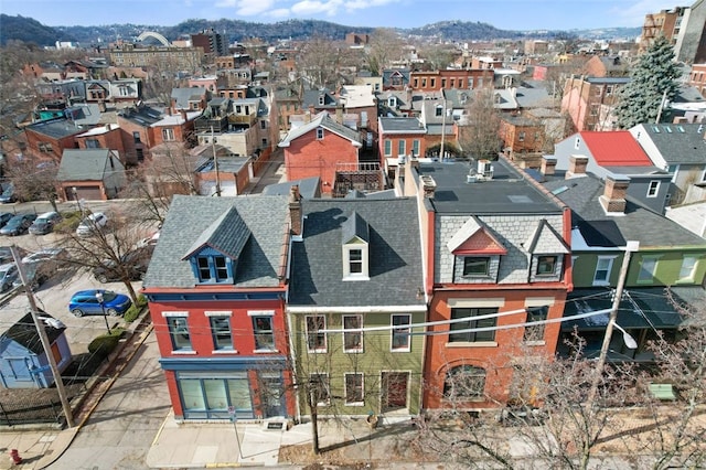 drone / aerial view featuring a residential view