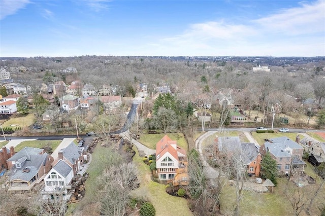 drone / aerial view with a residential view