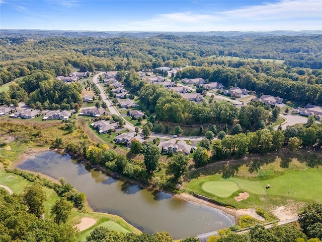 1143 Links Way W, Deer, PA 15044 - aerial perspective of suburban area with a large body of water and a local golf course