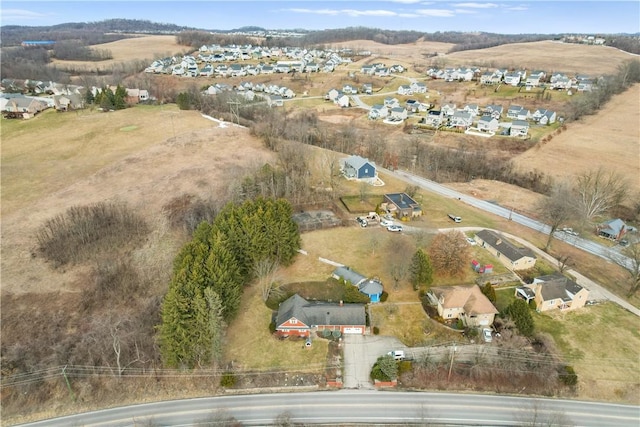 bird's eye view featuring a residential view