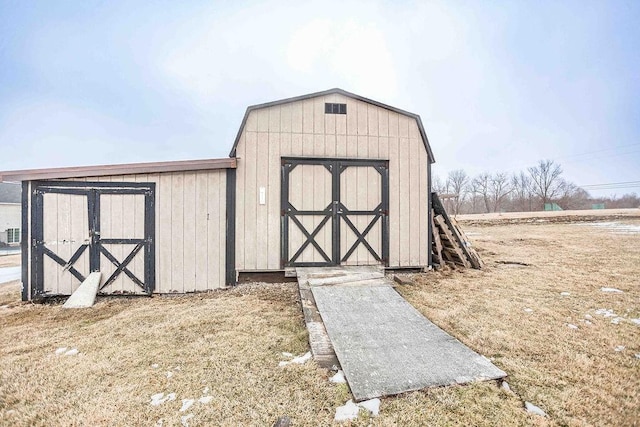 view of shed