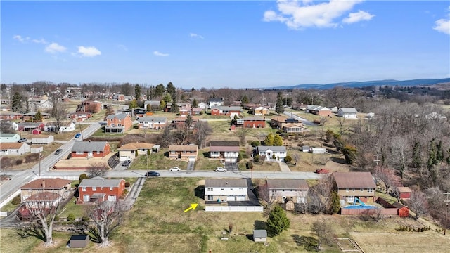 bird's eye view with a residential view