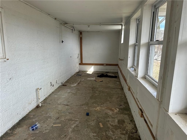 hallway with a wealth of natural light