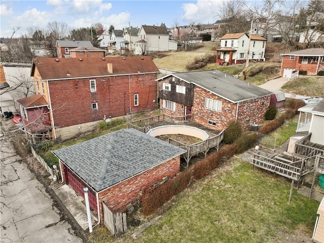 birds eye view of property featuring a residential view