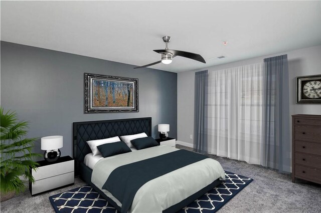 115 White Fox Ct Unit 33, North Sewickley Twp, PA 16117 - carpeted bedroom featuring baseboards and a ceiling fan