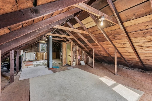 view of attic