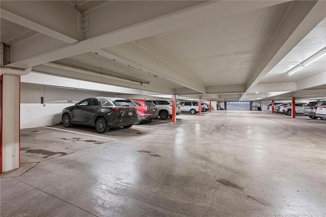 view of parking garage