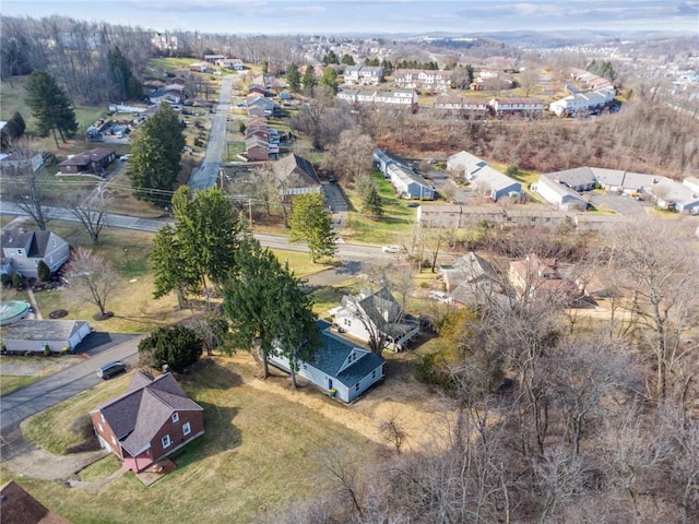 drone / aerial view with a residential view