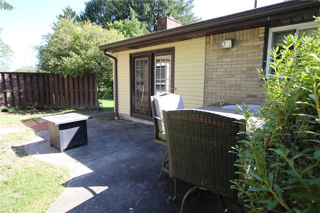 view of patio with fence