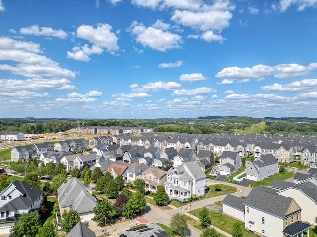 aerial view featuring a residential view