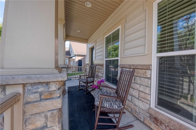 view of patio with a porch