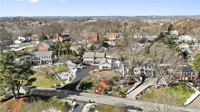 bird's eye view with a residential view