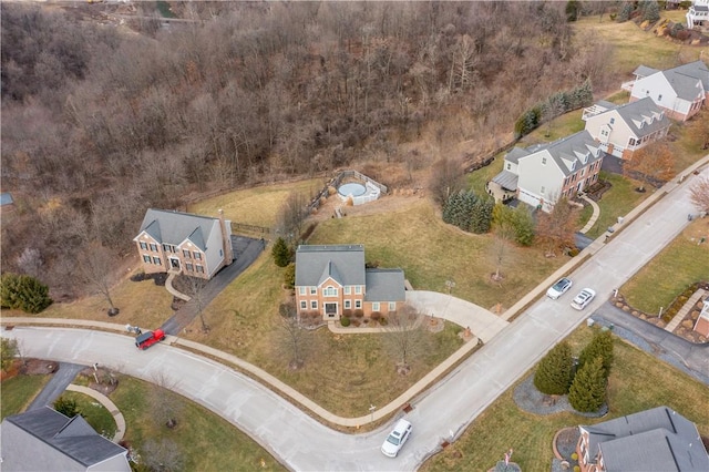 bird's eye view featuring a residential view