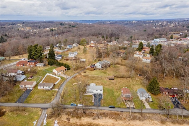 aerial view with a residential view