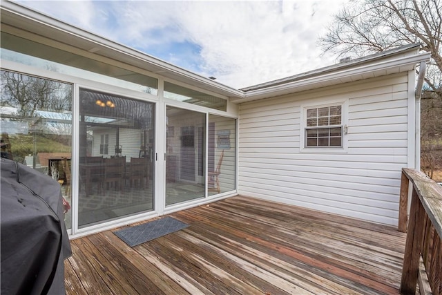 deck with grilling area