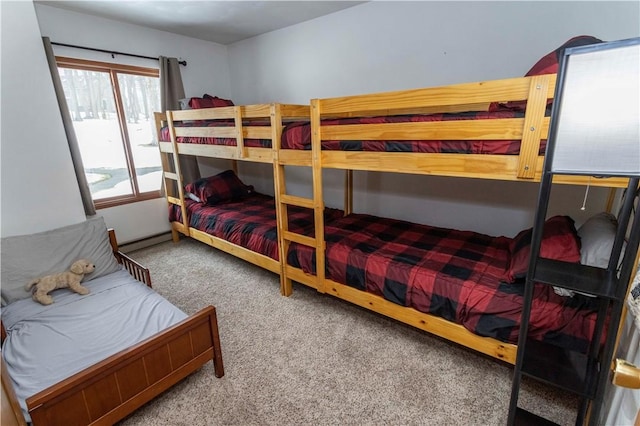 bedroom with carpet floors