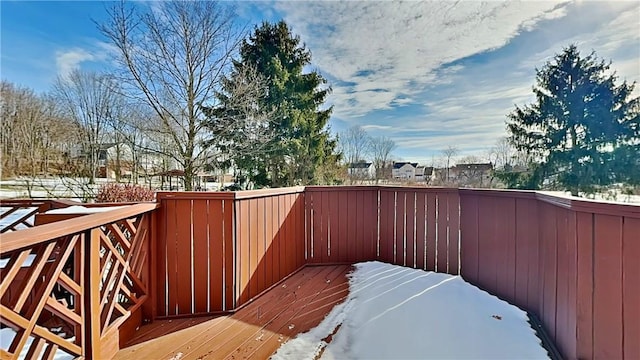 wooden deck with fence