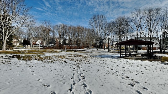 view of community with a gazebo