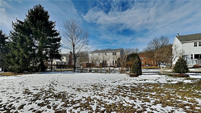 view of snowy yard