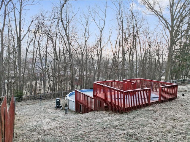 exterior space featuring fence