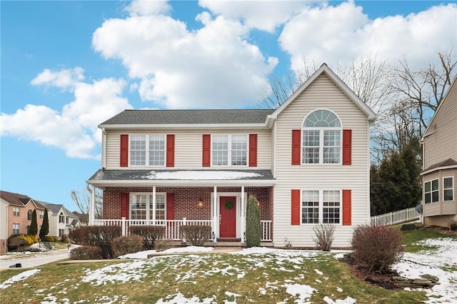 traditional-style home with a porch