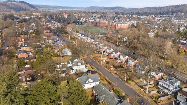 aerial view with a residential view