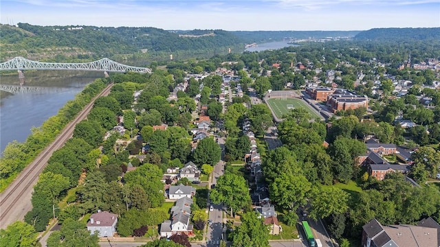 820 Mcdonald St, Sewickley, PA 15143 - aerial view of property and surrounding area with a notable bridge and a nearby body of water