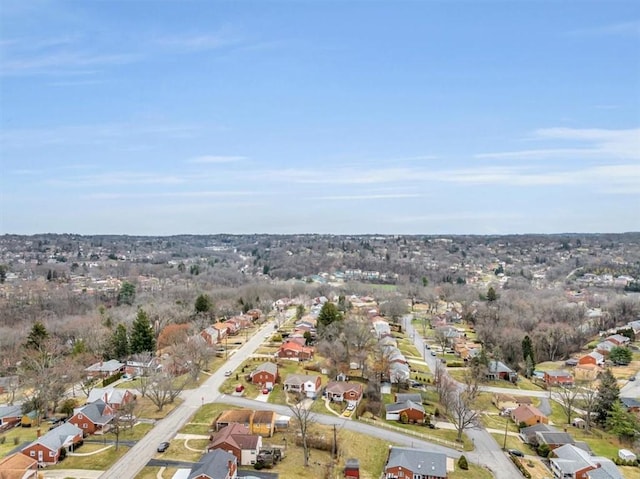 bird's eye view featuring a residential view