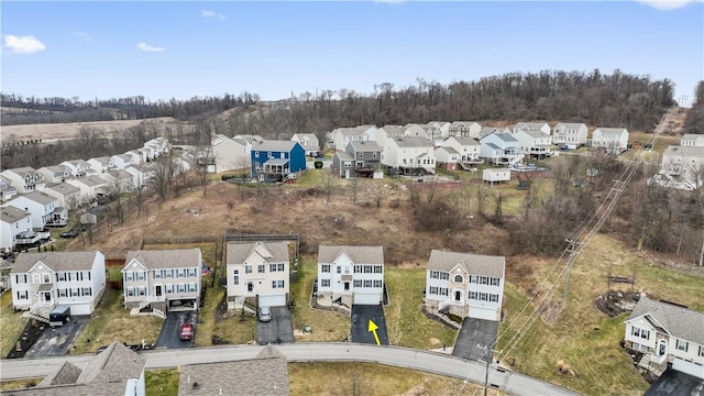 birds eye view of property featuring a residential view