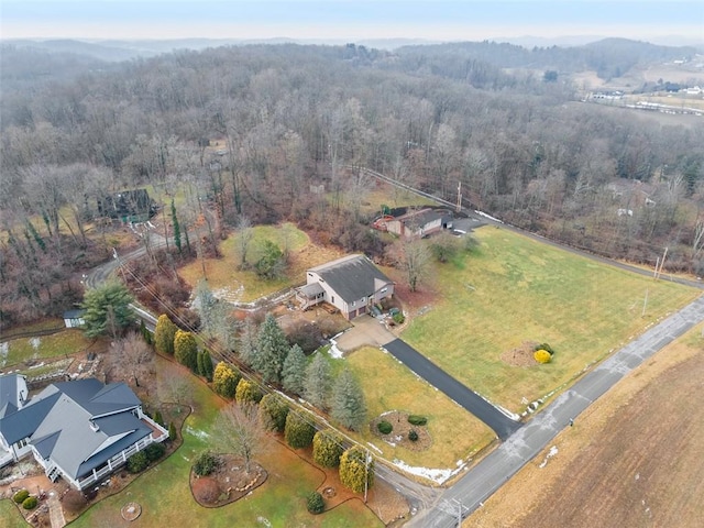 aerial view with a view of trees