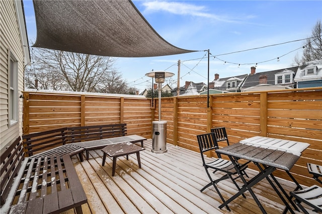 view of wooden terrace