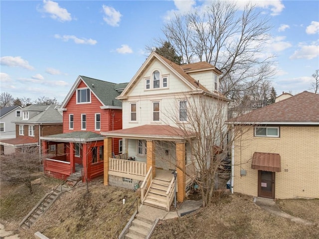 104 Georgetown Ave, West View, PA 15229 - back of house featuring stairs and a porch