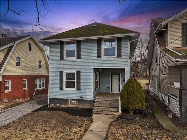 view of front of house with covered porch