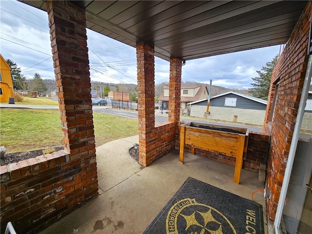 view of patio / terrace with a porch