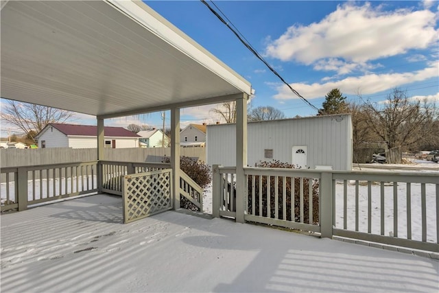 wooden terrace with fence