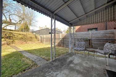 view of patio with fence