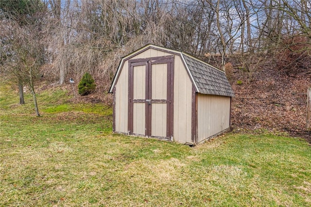 view of shed