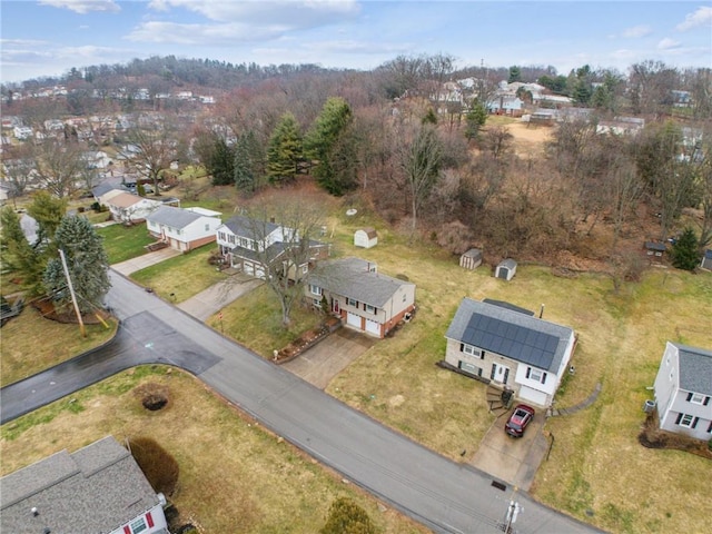 aerial view featuring a residential view