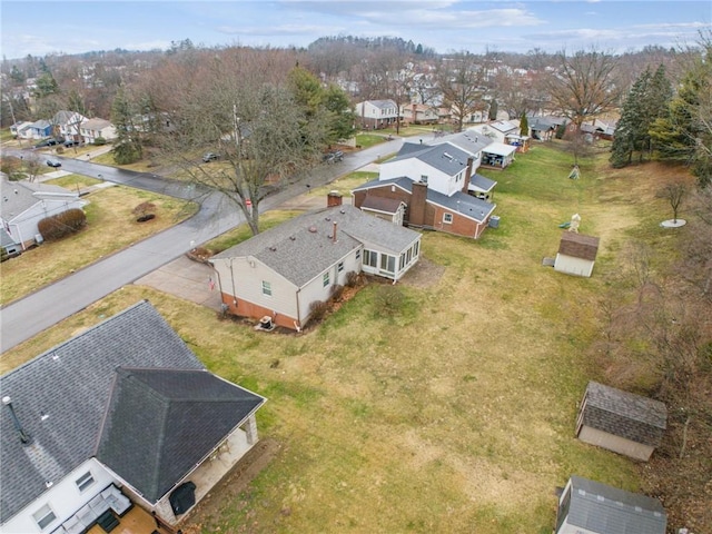 bird's eye view with a residential view